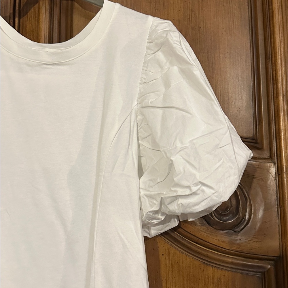 New Oversized Puff Sleeve Elevated Basic Basic Wh… - image 4